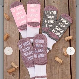 3pack Wine Slipper Socks NWT
